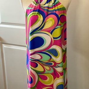 TARA GRINNA Halter print dress (Style 609)